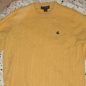 Real lambs wool Brooks Brothers yellow sweater